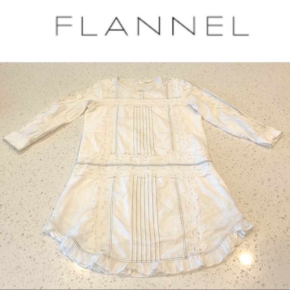 FLANNEL America White Tunic Dress